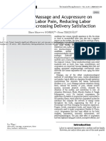 Effects of Massage and Acupressure On Relieving Labor Pain, Reducing Labor Time, and Increasing Delivery Satisfaction