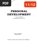 Personal Development: 1 Quarter: Module 2 Developing The Whole Person