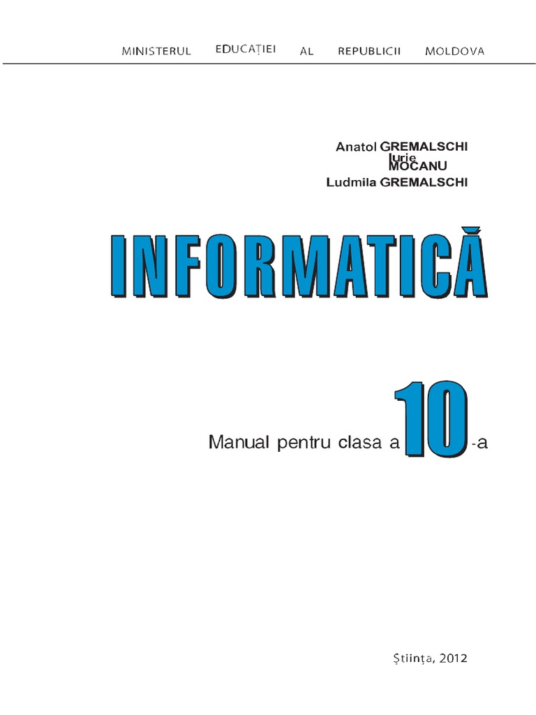 X - Informatica (In Limba Romana) | PDF
