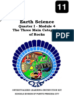 Earth Science: Quarter I - Module 4 The Three Main Categories of Rocks