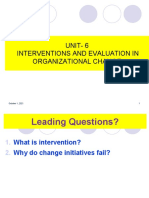 Unit 6 Intervention and Evaluation in Org'l Change