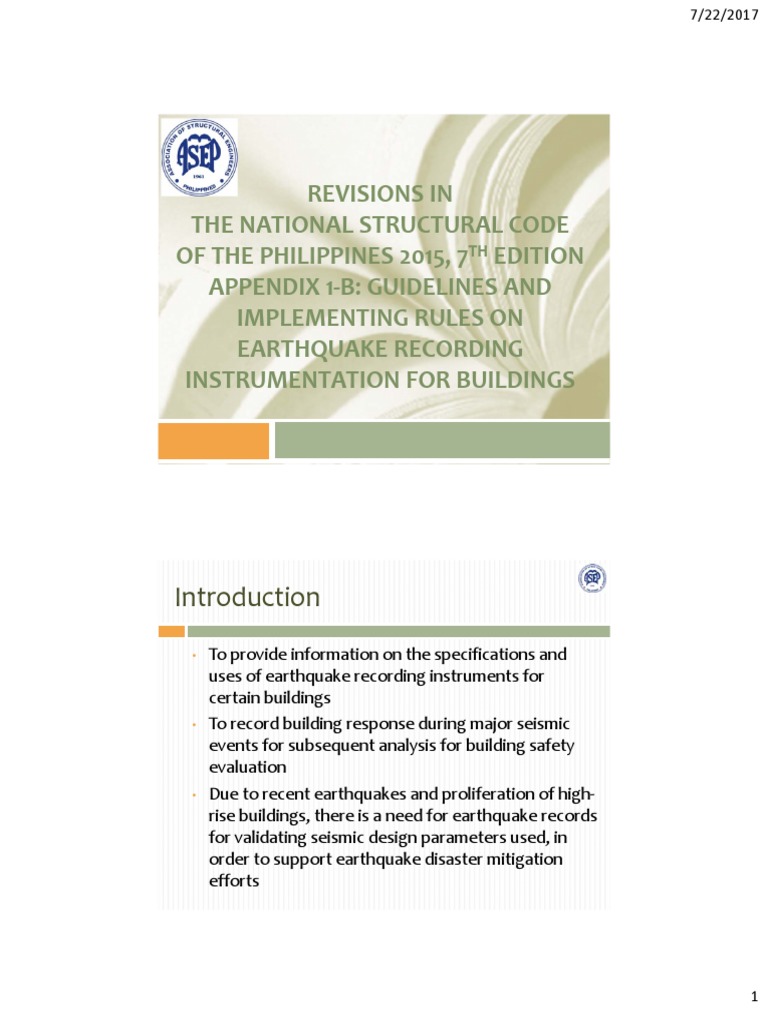 Earthquake Instrumentation Guidelines | PDF | Earthquake Engineering ...