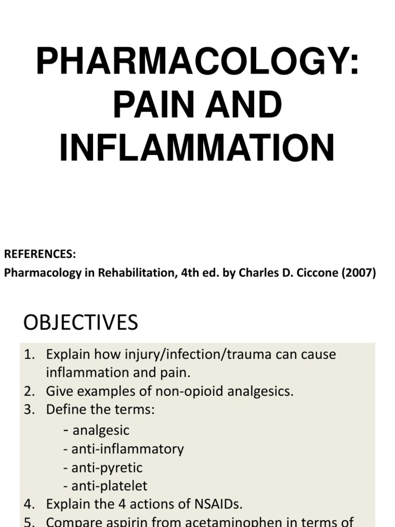 Pharmacology: Pain & Inflammation Guide | PDF | Nonsteroidal Anti ...