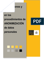 Guía - Orientaciones y Garantías en La Anonimización de Datos Personales (2016)