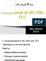 Measurement of RV, FRC, TLC: Abu Ahmed 2019