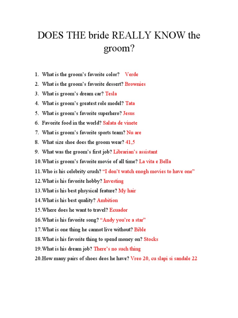 Does The Bride Really Know The Groom PDF