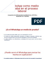 El WhatsApp como medio de prueba en el proceso laboral a 01-06-21