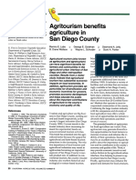 Ag R Ou R Ism Benefits Agriculture in San Diego County: of of o