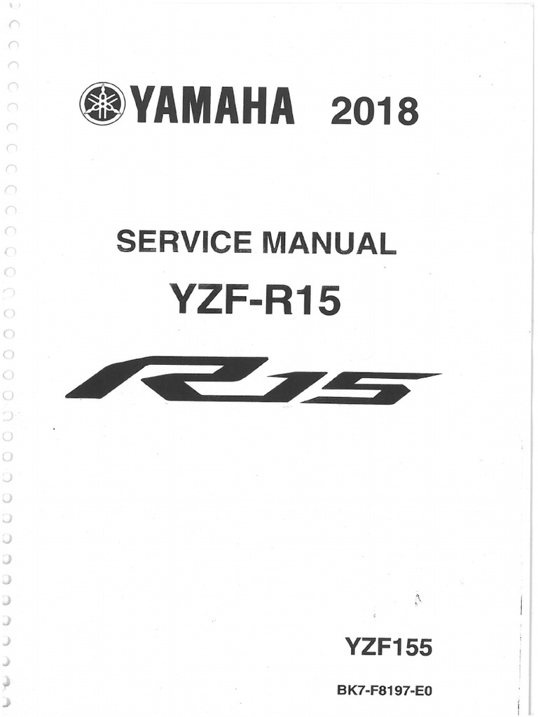 YAMAHA YZF-R15 2023 サービスマニュアル YAMAHA YZF-R15 2023 サービスマニュアル