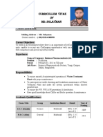Curricullum Vitae Md. Solayman: Career Objectives