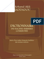 Haddadou, Mohamed Akli - Dictionnaire Des Racines Berberes Communes