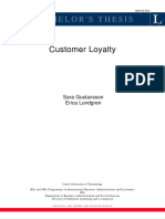 Bachelor'S Thesis: Customer Loyalty