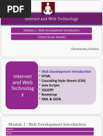 Internet and Web Technology: Module 1: Web Development Introduction (Client Server Model)