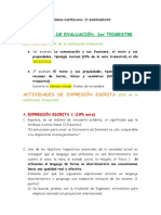 1 EVALUACIÓN 21-22. Expresión Escrita.