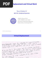 Virtual Displacement and Virtual Work: R K K MCL731: Analytical Dynamics