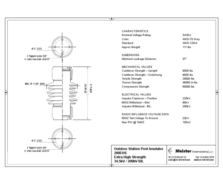 Outdoor Station Post Insulator Specifications and Performance Ratings