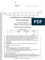 Mathematical Methods (Cas) Written Examination 2: Victorian Certificate of Education 2010