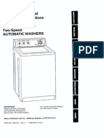 Owner's Manual and Installation Instructions: Two-Speed Automatic Washers