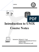 Introduction To UNIX Course Notes: Naval Research Laboratory