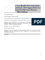 Efectos Del Tratamiento Con Radio Frecuencias en El Agua para Revivir Las Flores Marchitas