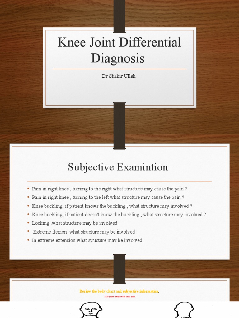 Knee Joint Differential Diagnosis PDF Knee Dance Science
