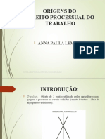 Processo Do Trabalho - Origens