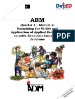 ABM Applied Economics Module 2 Examine The Utility and Application of of Applied Economics To Solve Economic Issues and Problems