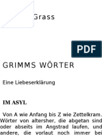 Günter Grass - Grimms Wörter - Eine Liebeserklärung
