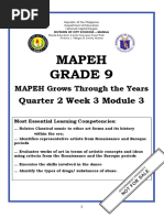 Mapeh Grade 9: Quarter 2 Week 3 Module 3