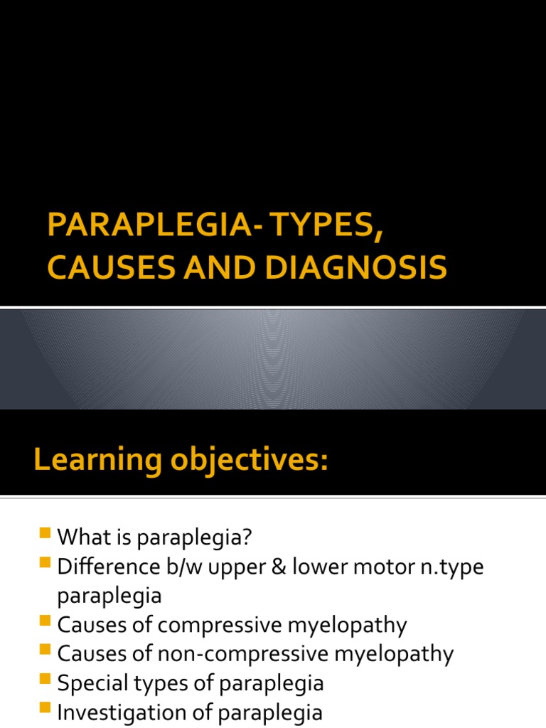 Paraplegia intelligence overview