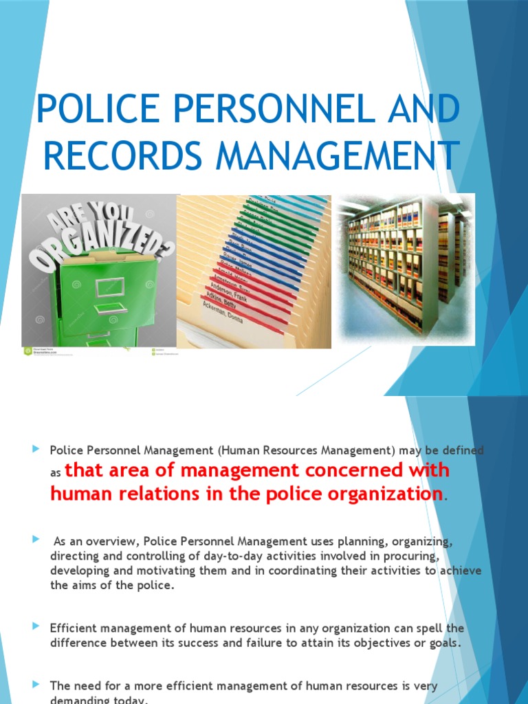 Police Personnel and Records Management | PDF | Performance Appraisal ...