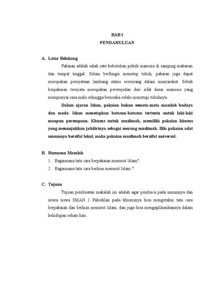 Adab Memakai Pakaian Menurut Islam Adab Memakai Pakaian Menurut Islam