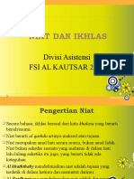 Materi 1 Niat Dan Ikhlas