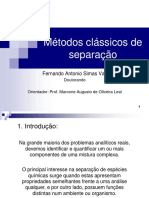 Métodos Clássicos de Separação REVISADO 2016