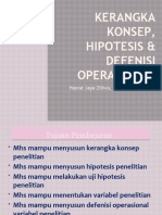 Ptmn7,8,9-Kerangka Konsep, Hipotesis & Defenisi Operasional