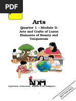 Quarter 1 - Module 3:: Arts and Crafts of Luzon Elements of Beauty and Uniqueness