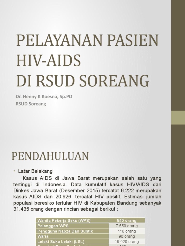 PELAYANAN PASIEN HIV-AIDS (DR. HENNY, SP - PD) | PDF