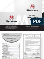 Manual Calandra Metalnox CMC 1800