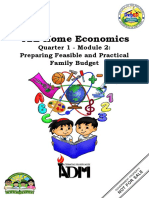 TLE Home Economics: Quarter 1 - Module 2: Preparing Feasible and Practical Family Budget