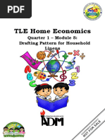 TLE Home Economics: Quarter 1 - Module 5: Drafting Pattern For Household Linens