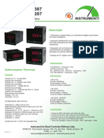 Indicador digital 3 1/2 dígitos para medição elétrica