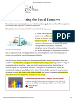Reconceptualizing The Social Economy