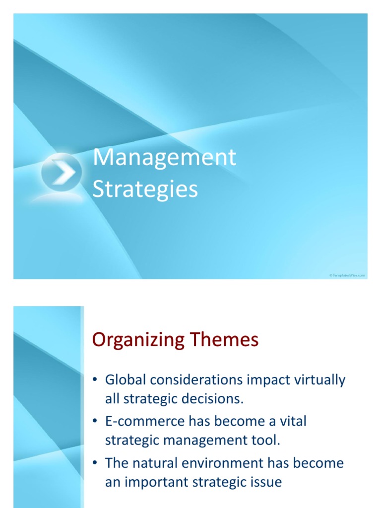 Management Strategies Management Strategies | PDF | Strategic ...
