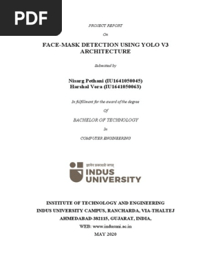 FACE-MASK DETECTION USING YOLO V3 ARCHITECTURE