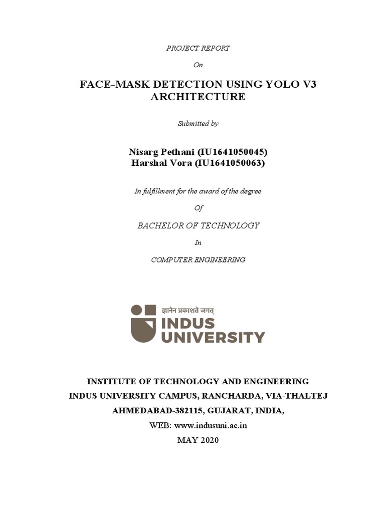 Face Mask Detection with YOLO V3 | PDF | Artificial Neural Network ...