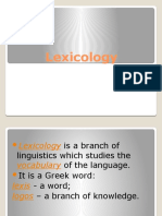 Lexicology Lecture 1