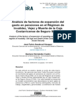 Análisis de Factores de Expansión Del Gasto de Pensiones Régimen IVM Caja Costarricense de Seguro Social