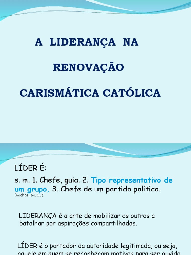Liderança na Renovação Carismática | PDF | Liderança | Fé