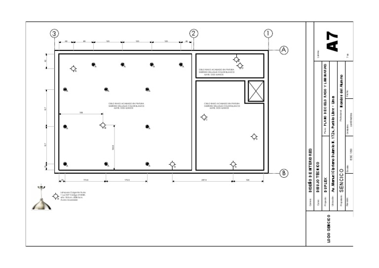 Plano de Cielo Raso y Luminarias VM PDF