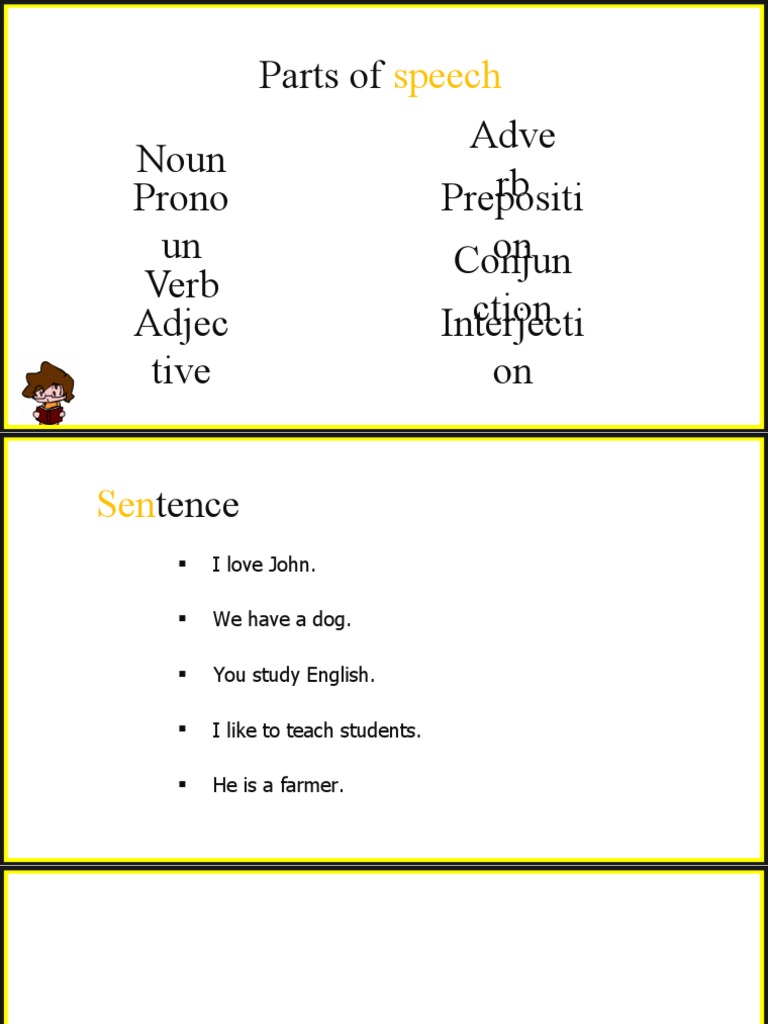 Parts of Speech PDF